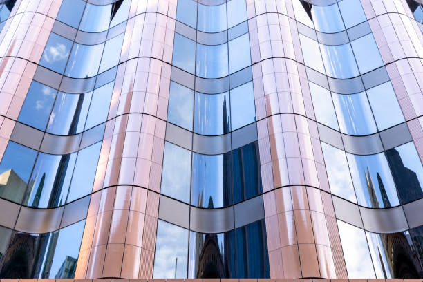 istock Closeup modern corporate building, abstract background with copy space 2157484807