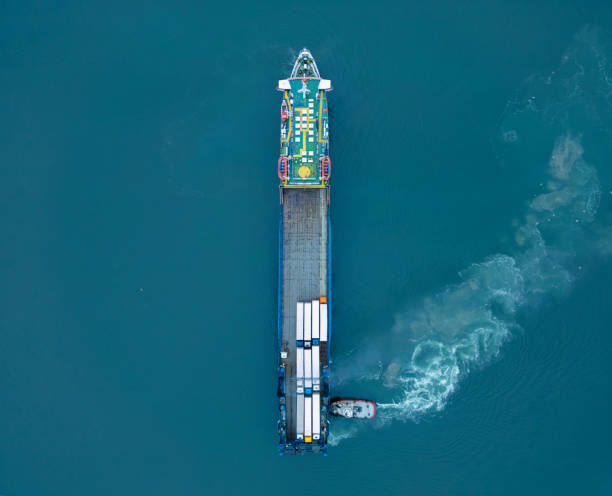istock Ro-ro ship entering the port 2157493365