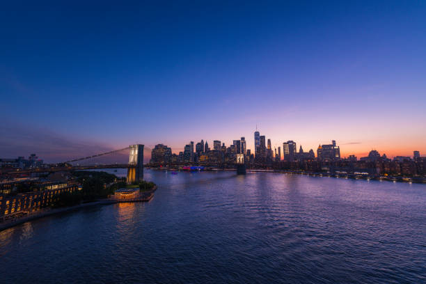 istock Brooklyn Bridge and Lower Manhattan at dusk, New York 2157494518