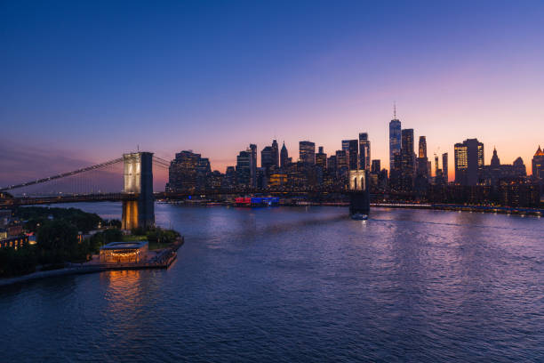 istock Brooklyn Bridge and Lower Manhattan at dusk, New York 2157494521