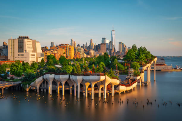 istock Little Island over the Hudson River at dusk 2157494565
