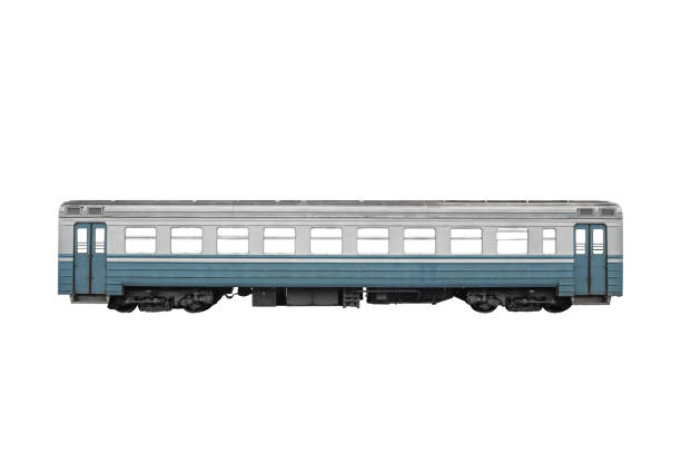 istock Pssenger rail train car isolated on white background. 2157496263