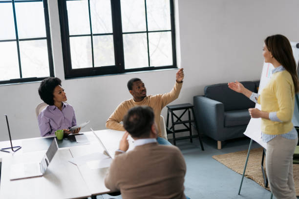 istock Business professionals having brainstorming meeting at startup 2157503094