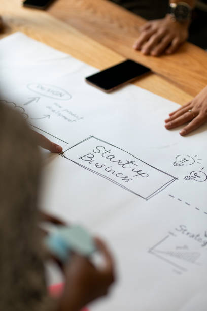 istock Startup business team members brainstorming 2157508905