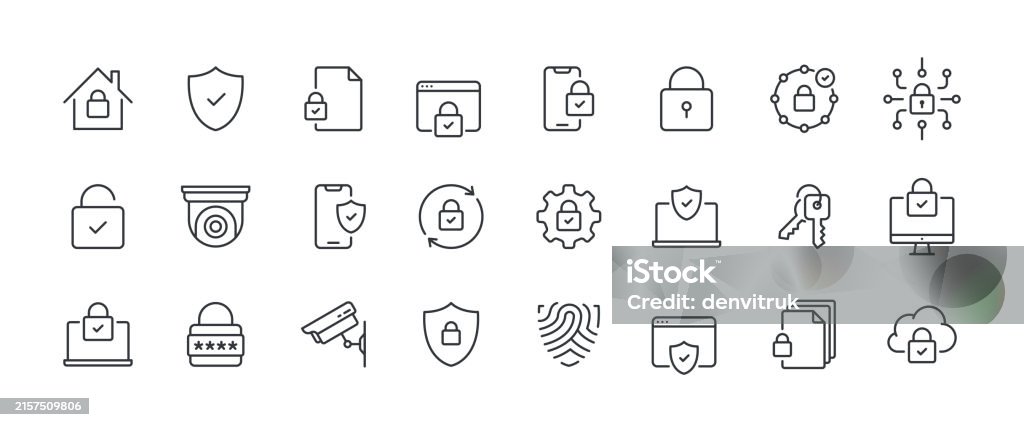 Safety Vector Line Icon Set Safety Vector Line Icon Set. Security and Protection Editable Stroke Icon Collection. Icon Symbol stock vector Safety Vector Line Icon Set Safety Vector Line Icon Set. Security and Protection Editable Stroke Icon Collection. Icon Symbol stock vector