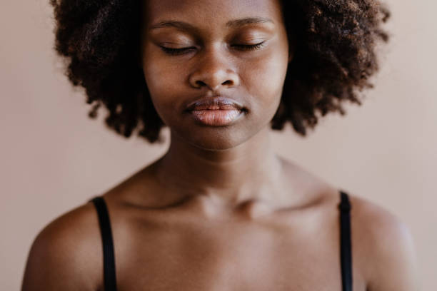 istock Black woman in zen mode 2157511144