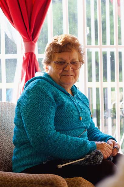 istock portrait of an old woman knitting 2157514708