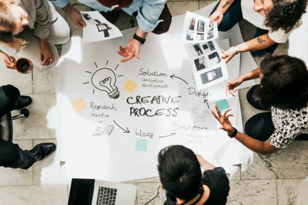 istock Business people brainstorming management process on paper 2157518546
