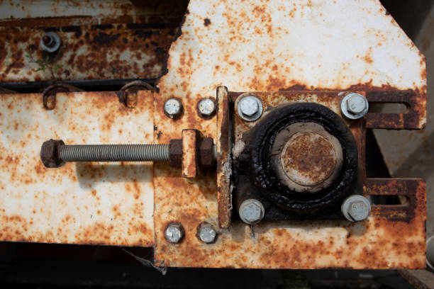 istock Rusty old mechanical components of industrial machine 2157520462
