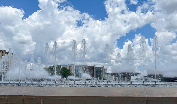 Vertical fountains in Brasilia