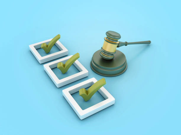 istock 3D Check List with Legal Gavel 2157525712