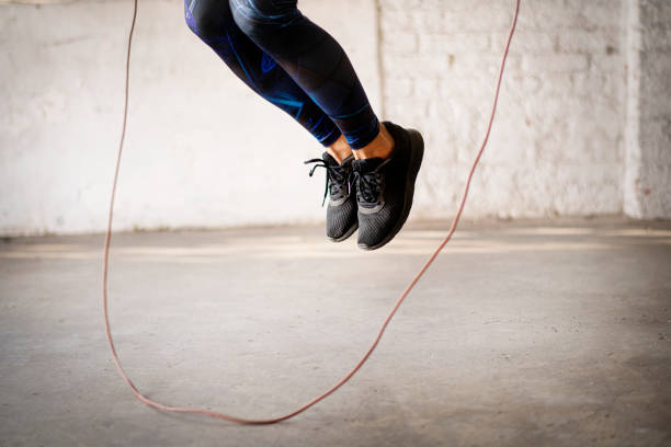 istock Jumping skipping rope at gym 2157529961