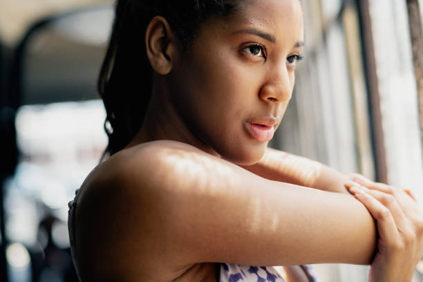 istock Woman stretching in a gym 2157533204