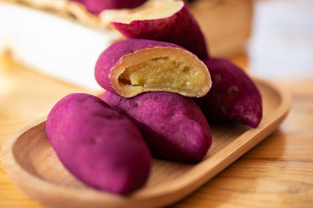 Sweet photato-shaped bread