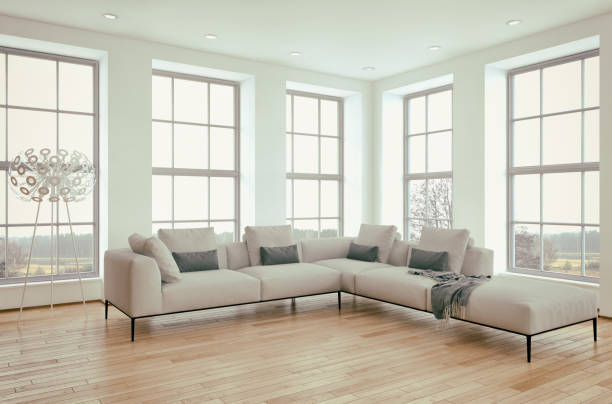 istock modern bright interiors apartment Living room 3D rendering illustration 2157538057