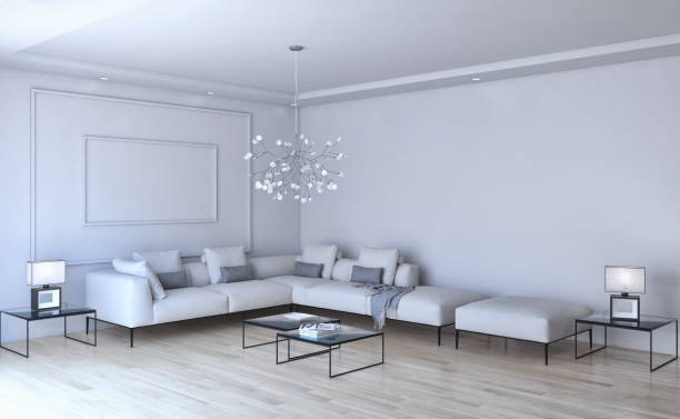istock modern bright interiors apartment Living room 3D rendering illustration 2157538198