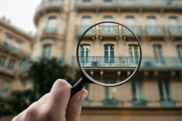 istock Focusing on an apartment building facade with classical style 2157540117