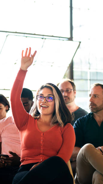 istock Cheerful woman speaking in a workshop 2157540372