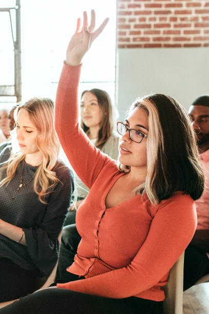 istock Cheerful woman speaking in a workshop 2157540712