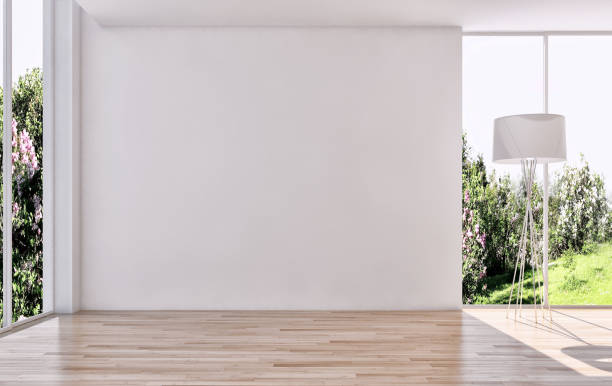 istock Large luxury modern bright interiors Living room mockup illustration 3D rendering image 2157540790