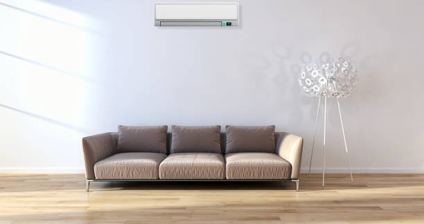 istock Illustration 3D rendering large luxury modern bright interiors Living room mockup computer digitally generated image 2157540905