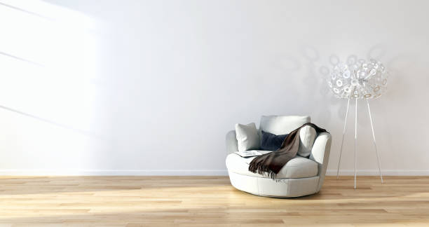 istock Illustration 3D rendering large luxury modern bright interiors Living room mockup computer digitally generated image 2157541364