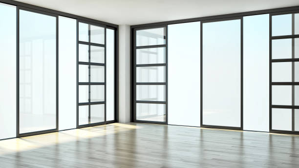 istock Illustration 3D rendering large luxury modern bright interiors Living room mockup computer digitally generated image 2157541408