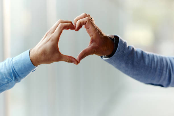 istock Heart shape made of men hands! 2157544288