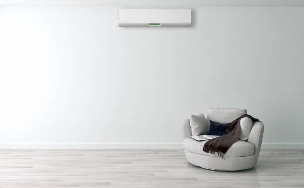 istock Large luxury modern bright interiors Living room mockup illustration 3D rendering image 2157544625