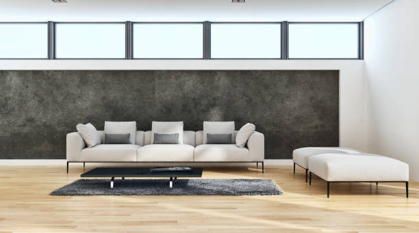 istock Large luxury modern bright interiors Living room mockup illustration 3D rendering image 2157547449