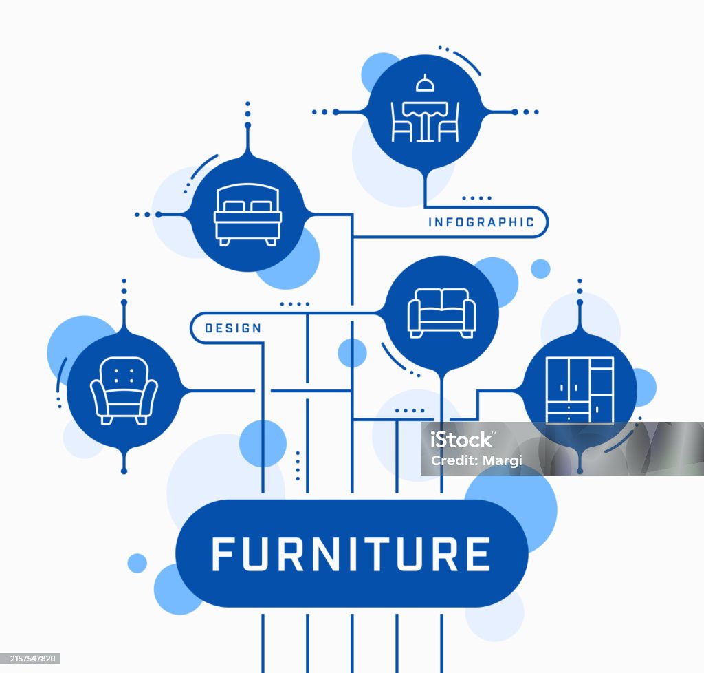 Furniture Vector Infographic Design Stock Illustration - Download Image ...
