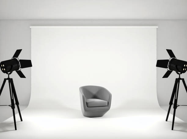 istock Large luxury modern bright interiors Living room mockup illustration 3D rendering image 2157549023