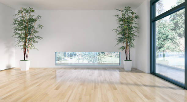istock Large luxury modern bright interiors Living room mockup illustration 3D rendering image 2157549272