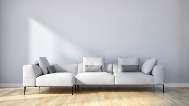 istock Large luxury modern bright interiors Living room mockup illustration 3D rendering image 2157549958