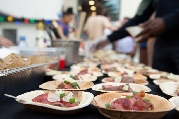 istock individual dishes prepared by a caterer for a corporate event 2157550207