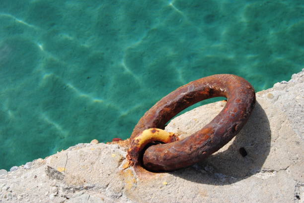 istock Iron chain by the water 2157556047