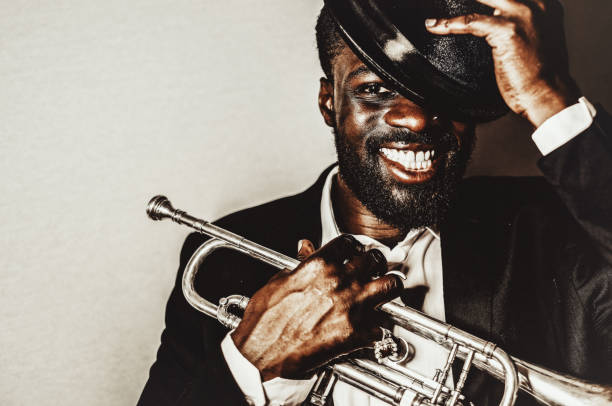 istock The jazz trumpet player. 2157557806