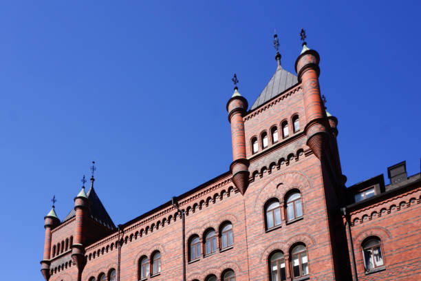 istock Low angle view of a building against blue sky 2157560321