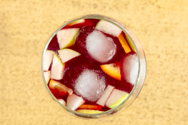 istock fresh  fruit cocktail with ice cube in a glass 2157560758