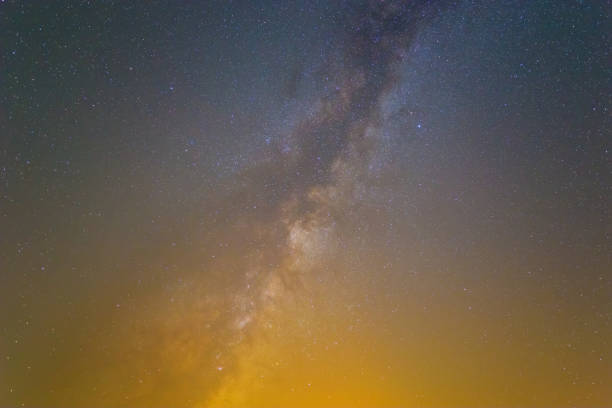 milky way on night starry sky background