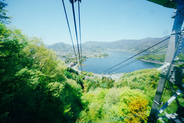istock Lake Kawaguchi and Mt.Fuji seen from the observation deck 2157566969