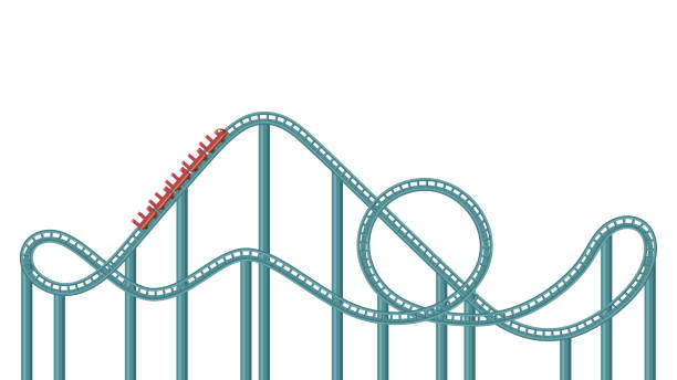 roller coaster Roller coaster illustration_Amusement park rollercoaster stock illustrations