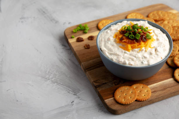 istock Homemade Crack Dip Appetizer in a Bowl, side view. Copy space. 2157575862