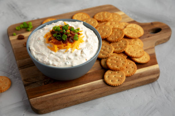 istock Homemade Crack Dip Appetizer in a Bowl, side view. 2157575914