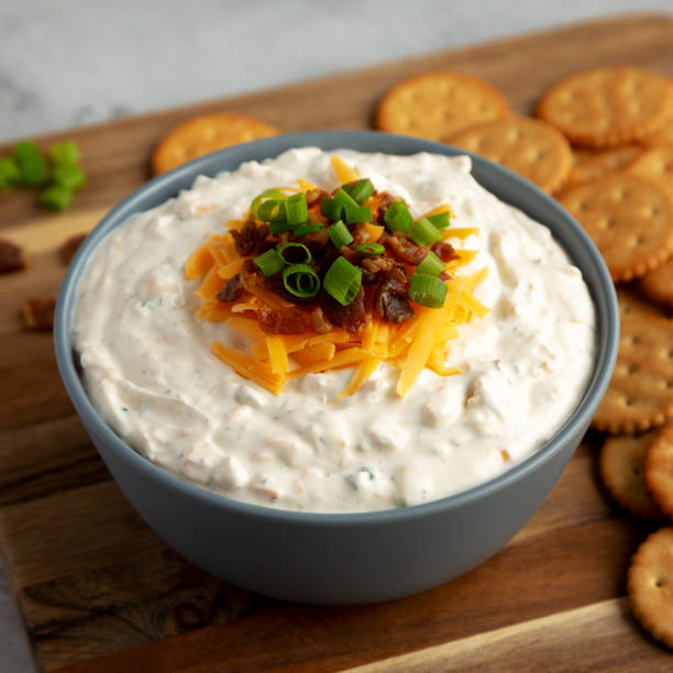 istock Homemade Crack Dip Appetizer in a Bowl, low angle view. Close-up. 2157575960