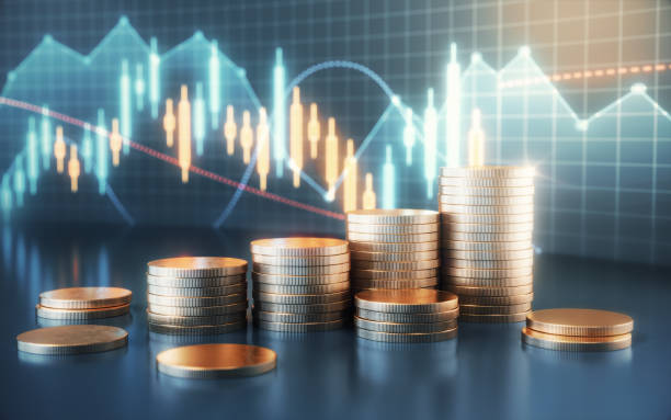 istock Stack of Metal Coins on Finance Background 2157576411