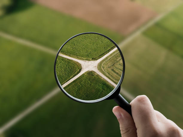 Focusing on a crossroad from above
