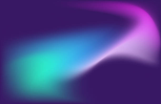 bildbanksillustrationer, clip art samt tecknat material och ikoner med gradient abstract background of northern lights. aurora borealis sky. - oskarpt fokus