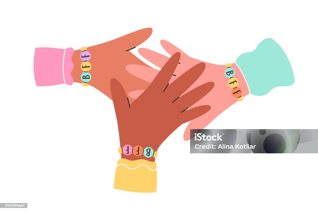 Kids wearing handmade friendship bracelets with plastic beads. Happy Friendship Day greeting card. Vector illustration in flat style Kids wearing handmade friendship bracelets with plastic beads. Happy Friendship Day greeting card. Vector illustration Friendship Bracelet stock vector Kids wearing handmade friendship bracelets with plastic beads. Happy Friendship Day greeting card. Vector illustration in flat style Kids wearing handmade friendship bracelets with plastic beads. Happy Friendship Day greeting card. Vector illustration Friendship Bracelet stock vector