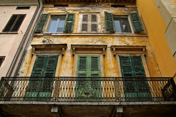 Old balcony in Mantua, Italy
